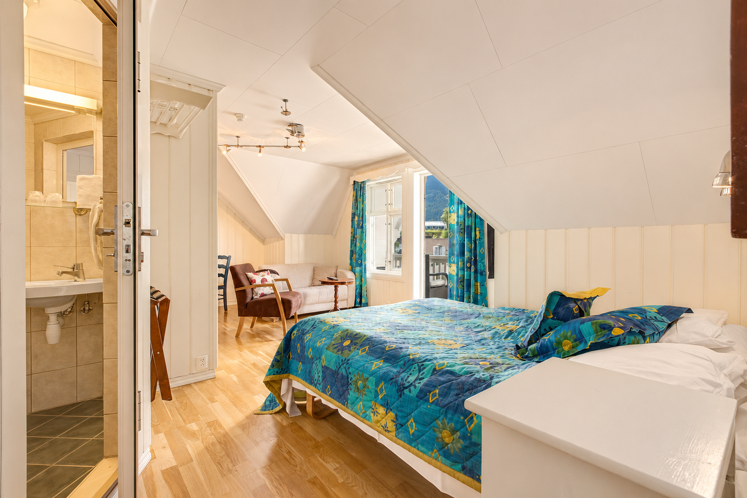 Apartment — bedroom and living space